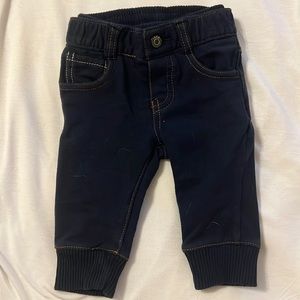 Baby GAP dark blue stretch pants that look like denim.